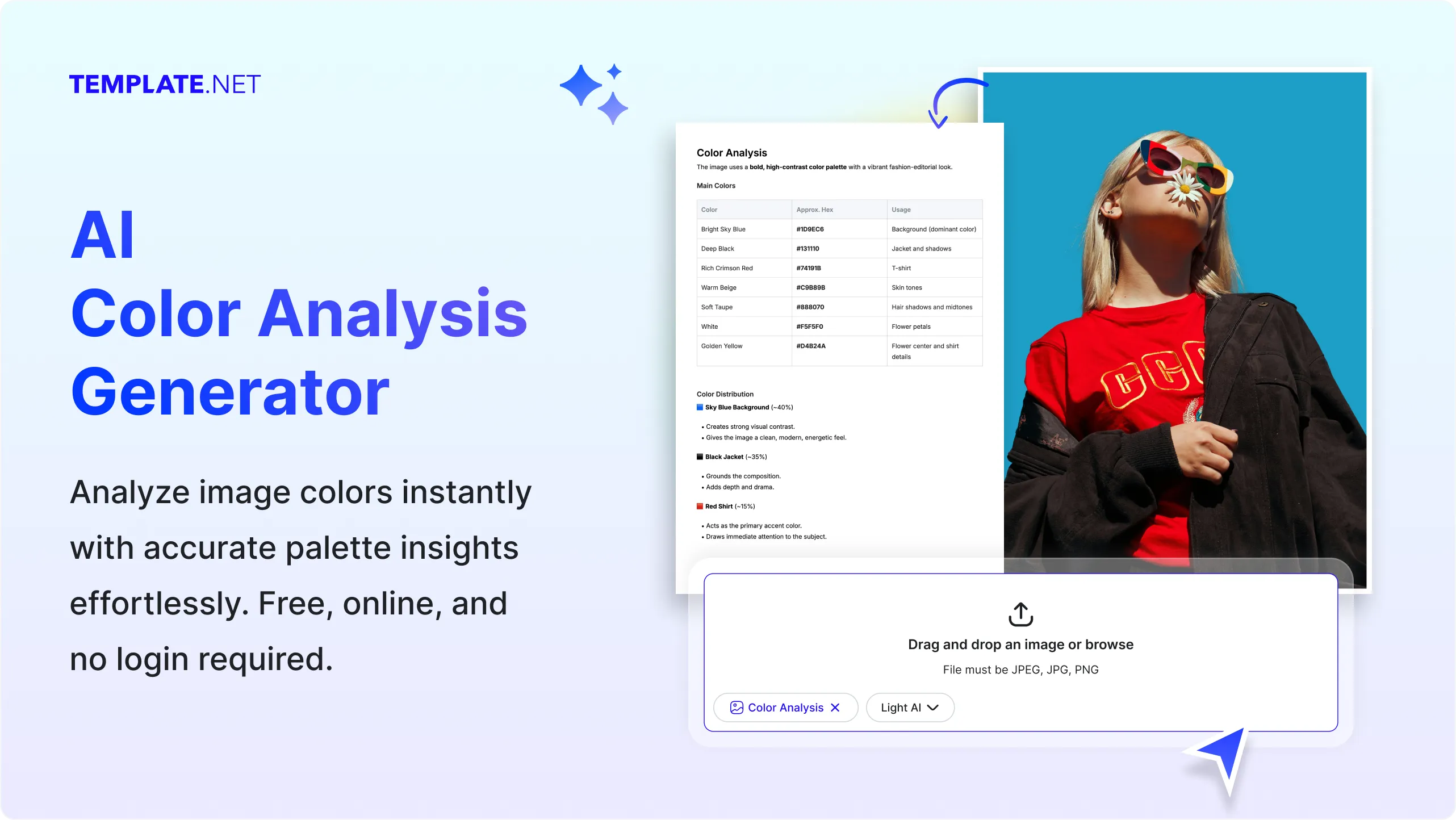 Free AI Color Analysis, AI Color Analysis Online Maker